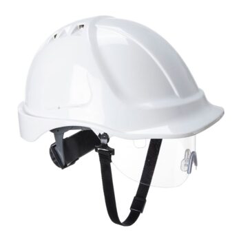 casque de sécurité ventilé avec visière rétractable