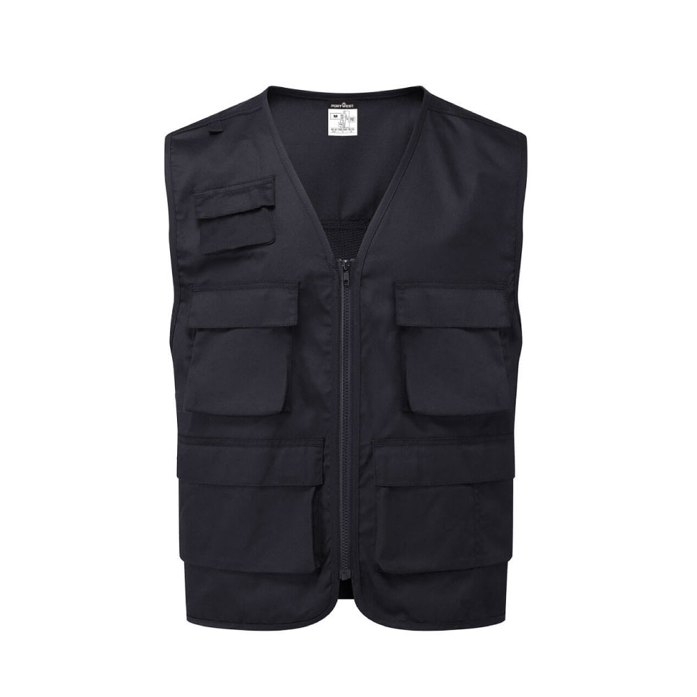 gilet de travail multipoches noir